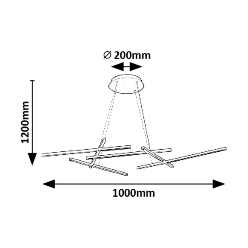 Rabalux - Dimmbare LED-Hängeleuchte LED/40W/230V 3000-6500K + Fernbedienung