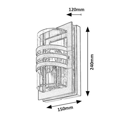 Rabalux - Außenwandleuchte 1xE27/40W/230V IP44