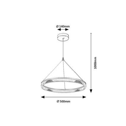 Rabalux - dimmbare Pendelleuchte an Kabel LED/24W/230V 3000-6500K + Fernbedienung