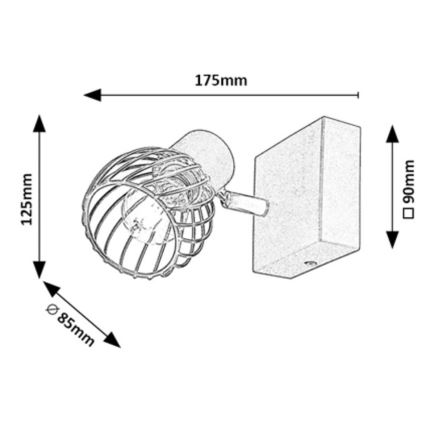 Rabalux - Wandleuchte mit 1xE14/10W/230V Spotlicht
