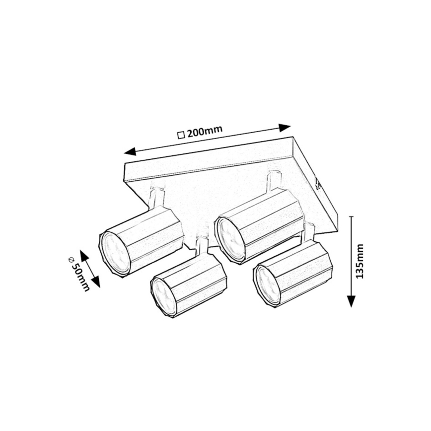 Rabalux - Strahler 4xGU10/5W/230V