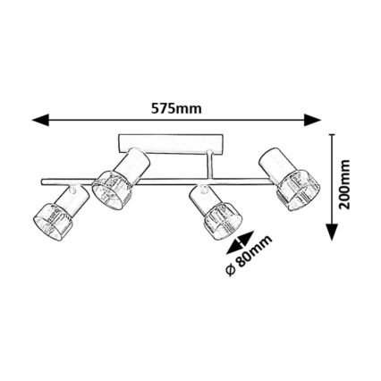 Rabalux - Anbauleuchte 4xE14/15W/230V