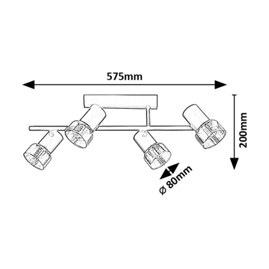 Rabalux - Anbauleuchte 4xE14/15W/230V