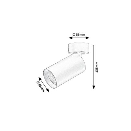 Rabalux - Einflammiger Spot 1xGU10/7W/230V schwarz