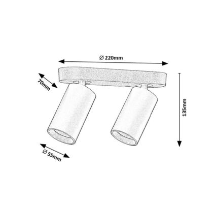Rabalux - Spotleuchte 2xGU10/7W/230V weiß
