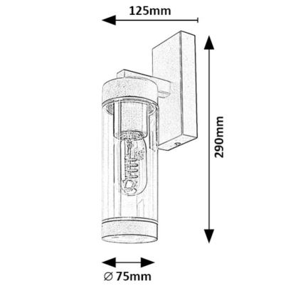 Rabalux - Outdoor-Wandlampe 1xE27/12W/230V IP44