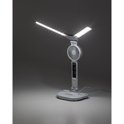Rabalux - Dimmbare LED-Tischlampe mit Ventilator und Display LED/7W/5V 3000/4000/6500K
