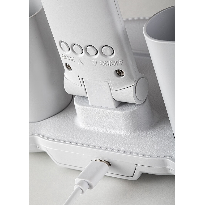 Rabalux - Dimmbare LED-Tischlampe mit Ventilator und Display LED/7W/5V 3000/4000/6500K