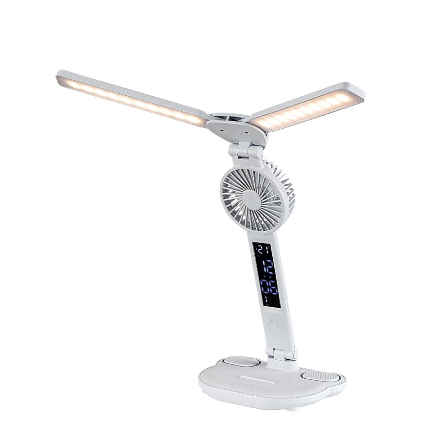 Rabalux - Dimmbare LED-Tischlampe mit Ventilator und Display LED/7W/5V 3000/4000/6500K
