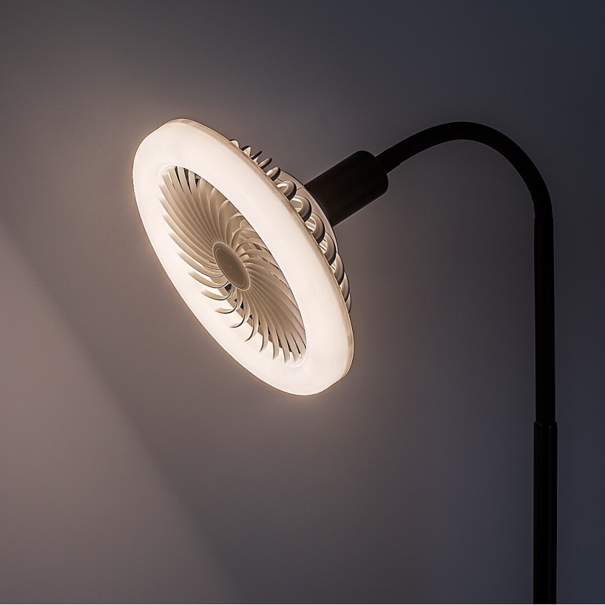 Rabalux - LED-dimmbare Stehleuchte mit Ventilator, Ø 30 cm, 1x E27/16W/230V, 3000-6500K + Fernbedienung