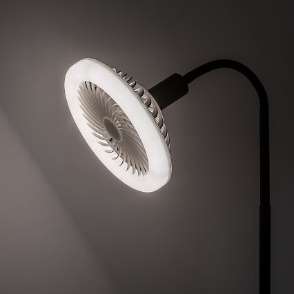 Rabalux - LED-dimmbare Stehleuchte mit Ventilator, Ø 30 cm, 1x E27/16W/230V, 3000-6500K + Fernbedienung