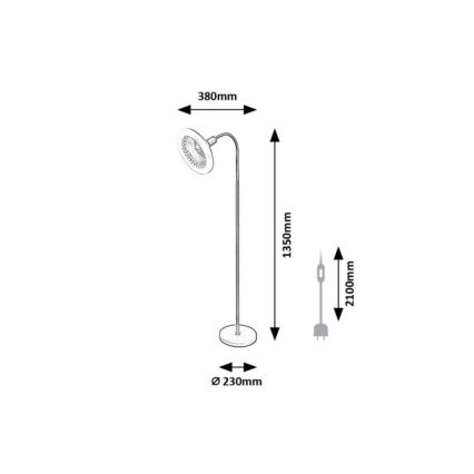 Rabalux - LED dimmbare Stehlampe mit Ventilator 1xE27/16W/230V 3000-6500K + Fernbedienung