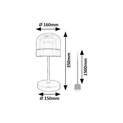 Rabalux - Dimmbare LED-Tischleuchte LED/13W/230V 3000/4000/6000K