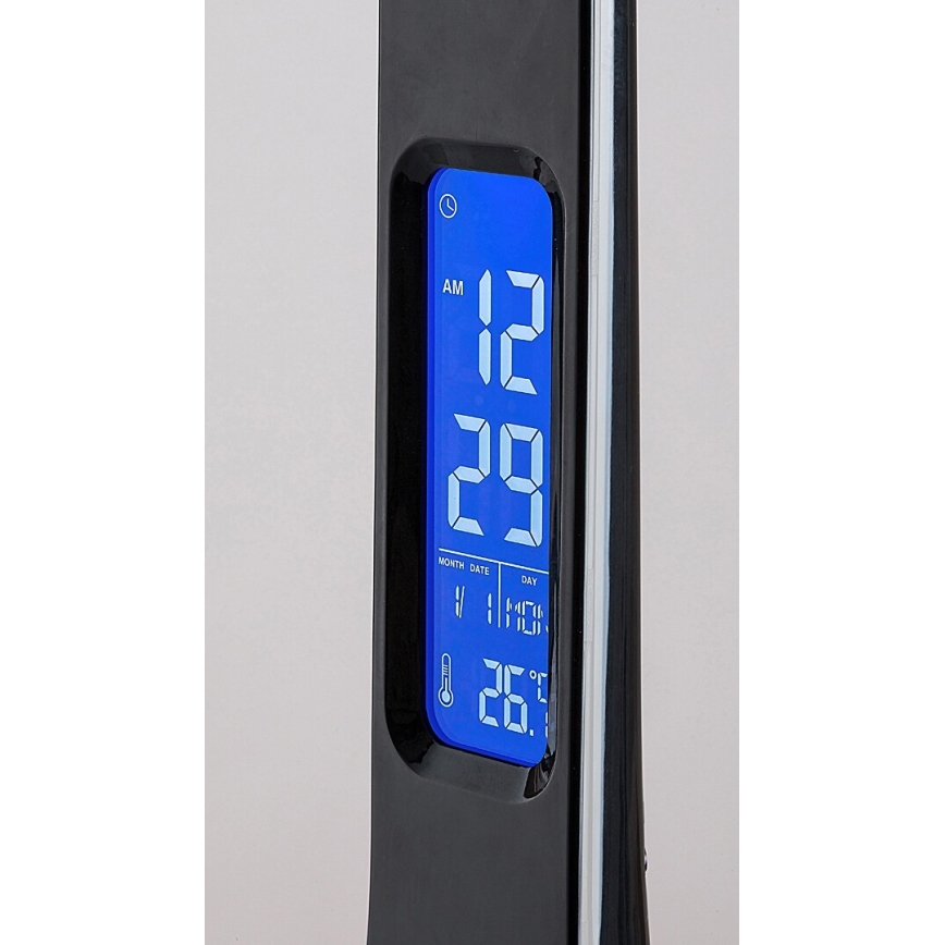 Rabalux - LED dimmbare Tischlampe mit Display LED/7W/5V 4000K schwarz