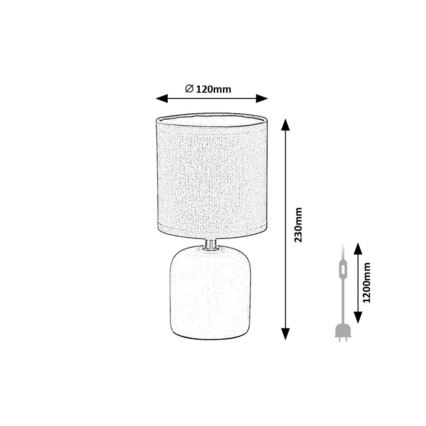 Rabalux - Tischlampe 1xE14/40W/230V blau