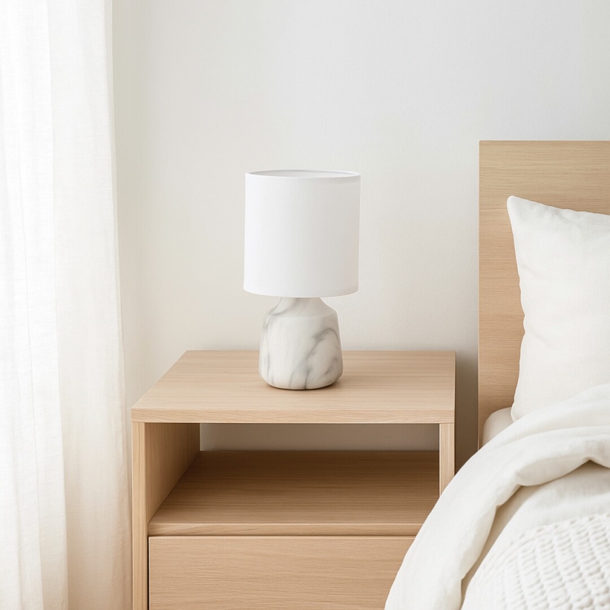 Rabalux - Tischlampe 1xE14/40W/230V weiß/Marmor-Optik