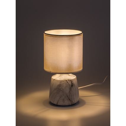 Rabalux - Tischlampe 1xE14/40W/230V weiß/Marmor-Optik