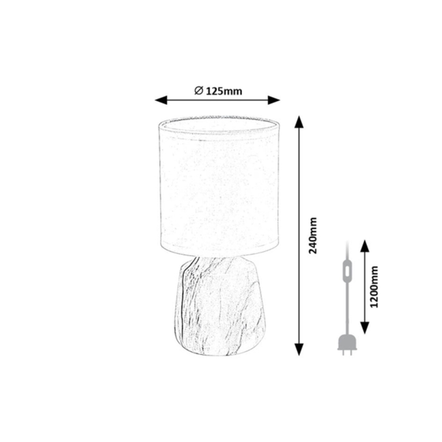 Rabalux - Tischlampe 1xE14/40W/230V weiß/Marmor-Optik