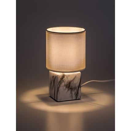 Rabalux - Tischlampe 1xE14/40W/230V weiß/Marmor-Dekor