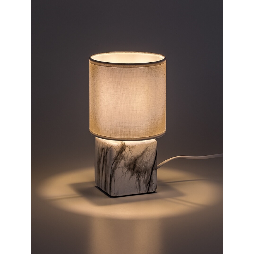 Rabalux - Tischlampe 1xE14/40W/230V weiß/Marmor-Dekor
