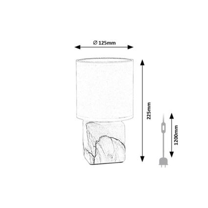 Rabalux - Tischlampe 1xE14/40W/230V weiß/Marmor-Dekor