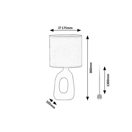 Rabalux - Tischlampe 1xE14/40W/230V blau