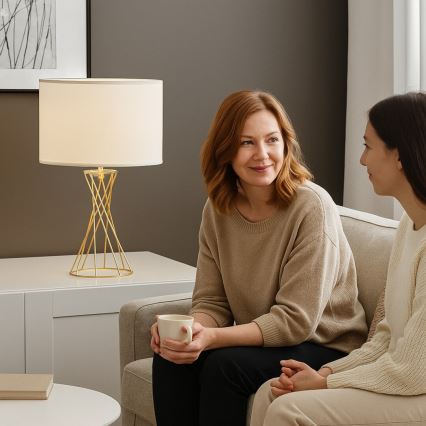 Rabalux - Tischleuchte 1xE27/40W/230V gold/weiß