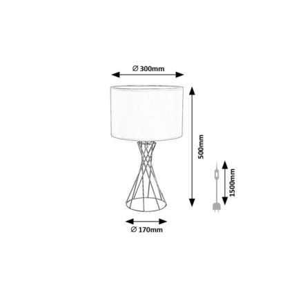 Rabalux - Tischleuchte 1xE27/40W/230V gold/weiß
