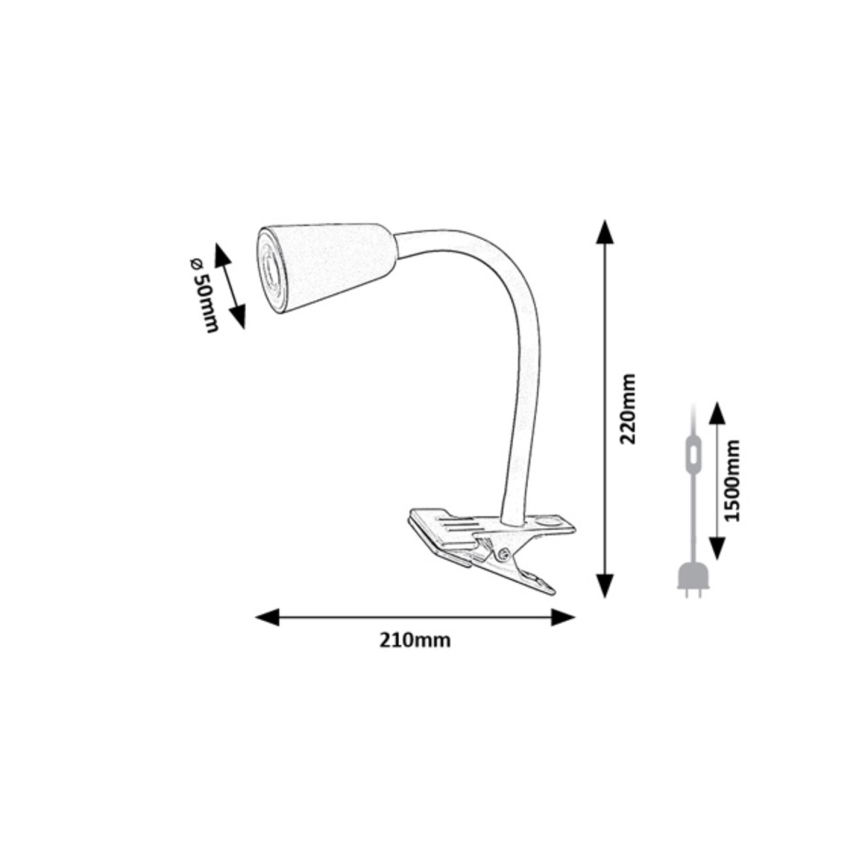 Rabalux - Tischlampe mit Klemme 1x GU10/7W/230V khaki