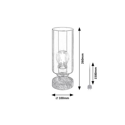 Rabalux - Tischlampe 1xE27/25W/230V Eiche