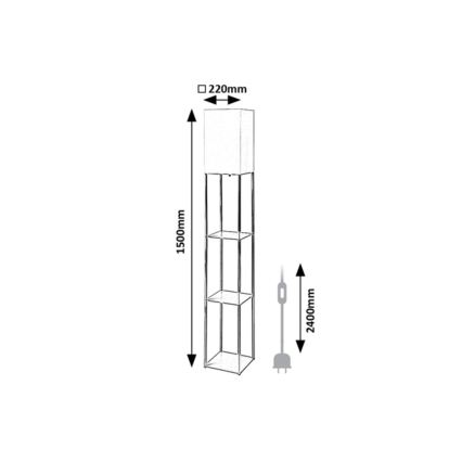 Rabalux - Stehlampe mit Ablagen 1xE27/40W/230V beige