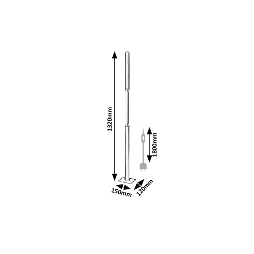Rabalux - Dimmbare LED-Stehleuchte LED/33W/230V 3000/4000K schwarz
