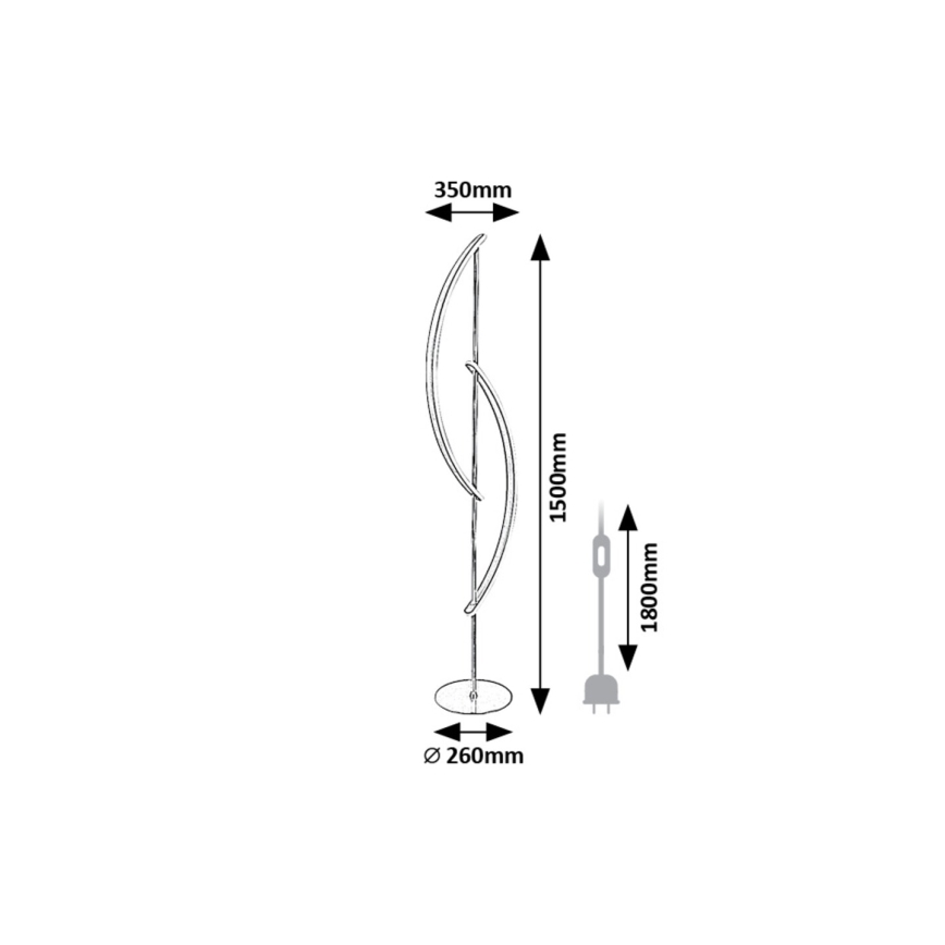 Rabalux - LED-Stehleuchte LED/30W/230V