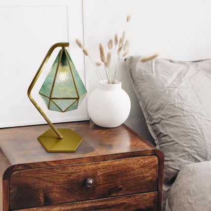 Rabalux - Tiffany Buntglas-Tischleuchte 1xE14/40W/230V golden/blau