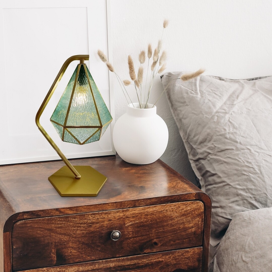 Rabalux - Tiffany Buntglas-Tischleuchte 1xE14/40W/230V golden/blau