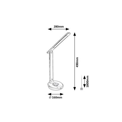 Rabalux - Dimmbare LED-RGB-Tischleuchte mit Touch-Steuerung LED/6W/230V 3000/4000/5000K schwarz