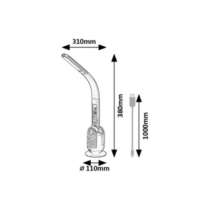 Rabalux - Dimmbare Tischleuchte (LED RGB) LED/5W/230V weiß