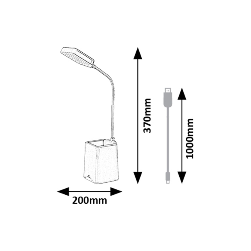 Rabalux - Dimmbare LED-Tischleuchte LED/6W/230V 5000K blau
