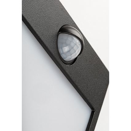 Rabalux - LED Außenwandleuchte mit Sensor LED/12W/230V Schwarz IP44
