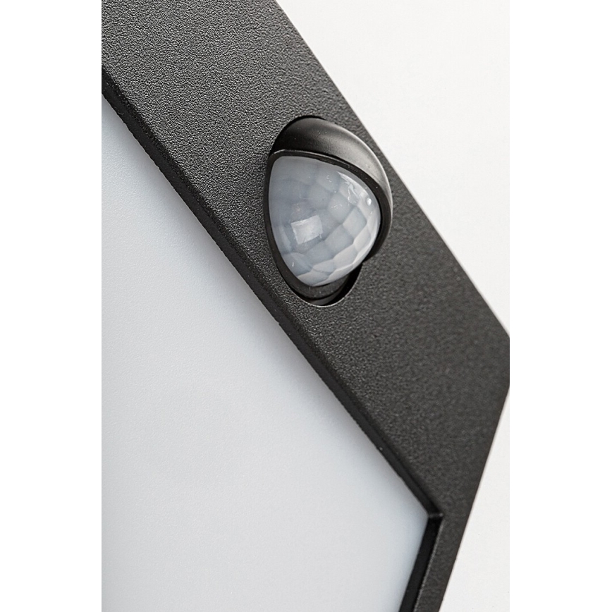 Rabalux - LED Außenwandleuchte mit Sensor LED/12W/230V Schwarz IP44