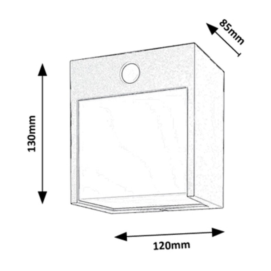 Rabalux - LED Außenwandleuchte mit Sensor LED/12W/230V Weiß IP44