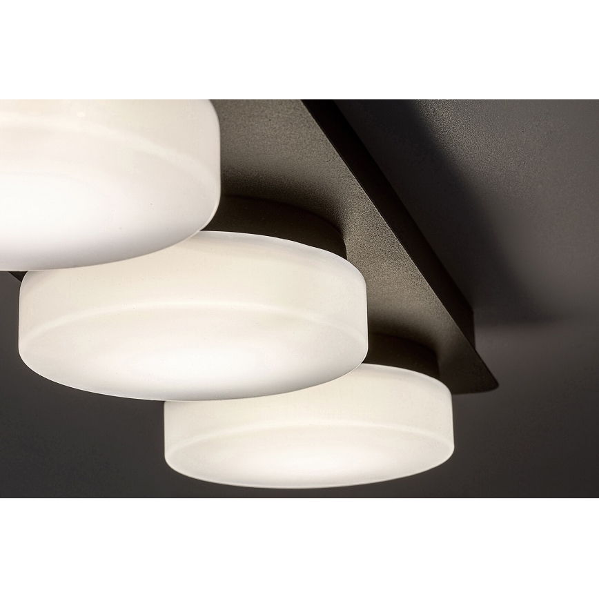 Rabalux - LED Deckenleuchte für Badezimmer 3xLED/6W/230V IP44 Schwarz