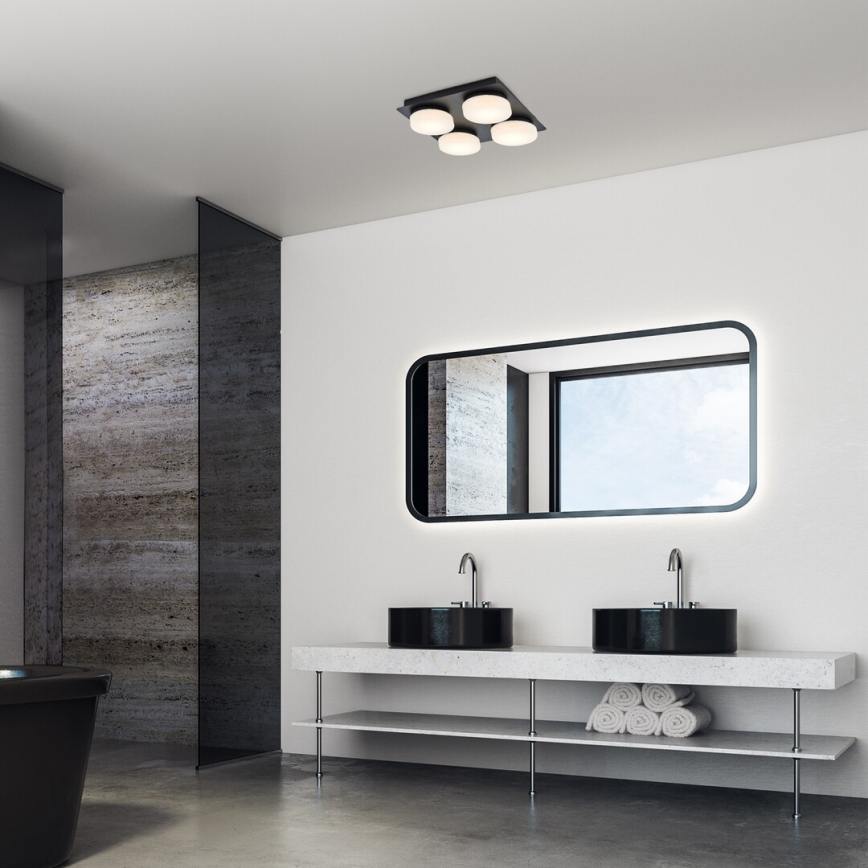 Rabalux - LED Deckenleuchte für Badezimmer 4xLED/5,2W/230V IP44 Schwarz