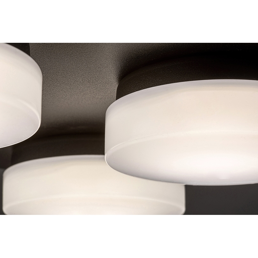 Rabalux - LED Deckenleuchte für Badezimmer 4xLED/5,2W/230V IP44 Schwarz