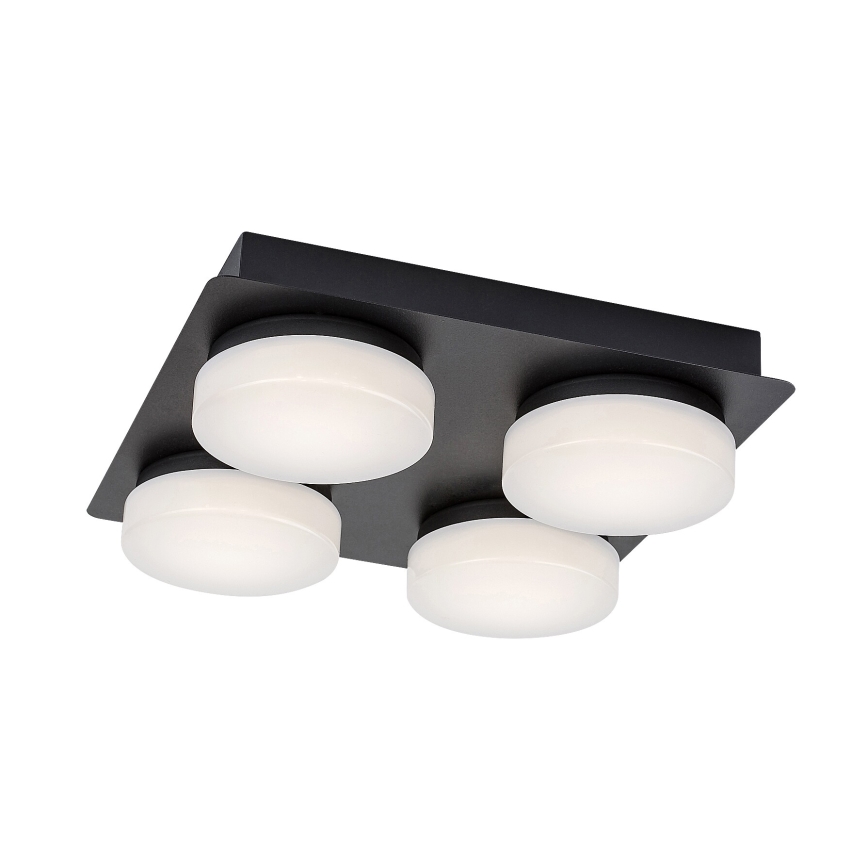 Rabalux - LED Deckenleuchte für Badezimmer 4xLED/5,2W/230V IP44 Schwarz