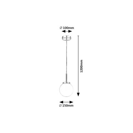 Rabalux - Badezimmer-Hängeleuchte an Schnur 1xE14/40W/230V IP44 glänzendes Chrom