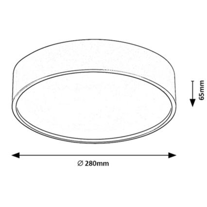 Rabalux - LED-Deckenleuchte LED/18W/230V IP44 4000K d 28 cm schwarz