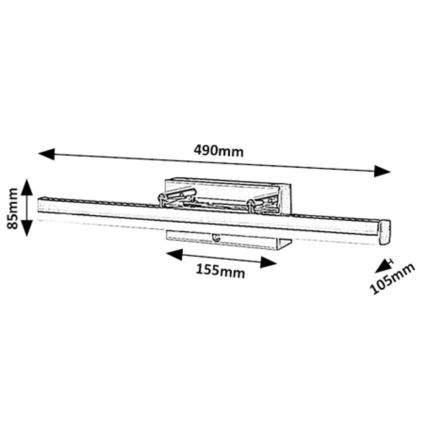 Rabalux - Dimmbare LED-Spiegelbeleuchtung mit Touch-Funktion LED/13W/230V IP44 3000/4000/6000K 49 cm