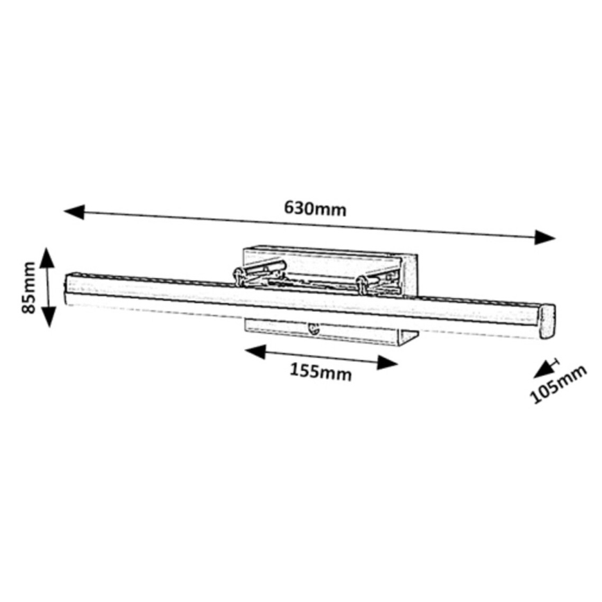 Rabalux - Dimmbare LED-Spiegelbeleuchtung mit Touch-Funktion LED/20W/230V IP44 3000/4000/6000K 63 cm