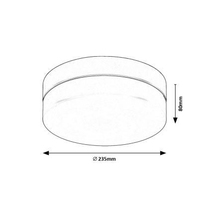 Rabalux - LED-Deckenleuchte für Badezimmer LED/15W/230V IP44 4000K d 23 cm schwarz